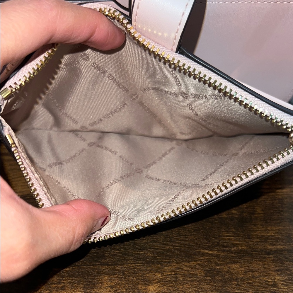 Michael Kors Black and Pink Logo Wristlet - Picture 6 of 11